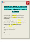 CSOWM EXAM ACTUAL 2025&sol;2026 QUESTIONS AND 100&percnt; CORRECT ANSWERS