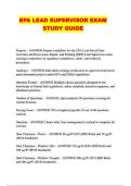 EPA LEAD SUPERVISOR EXAM STUDY GUIDE