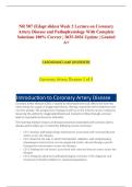 NR 507 &lpar;Edapt slides&rpar; Week 2 Lecture on Coronary Artery Disease and Pathophysiology With Complete Solutions 100&percnt; Correct &vert; 2025-2026 Update &vert; Graded A&plus;