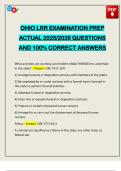 OHIO LRR EXAMINATION PREP ACTUAL 2025&sol;2026 QUESTIONS AND 100&percnt; CORRECT ANSWERS