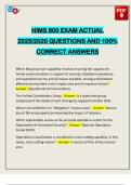 NIMS 800 EXAM ACTUAL 2025&sol;2026 QUESTIONS AND 100&percnt; CORRECT ANSWERS