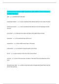 Cardiovascular System A&P Questions with 100&percnt; Correct Answers &vert; Verified Solutions