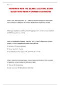 HONDROS NUR 172 EXAM 2 &vert; ACTUAL EXAM QUESTIONS WITH VERIFIED SOLUTIONS