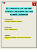 GCU BIO 210 - EXAM 3 ACTUAL 2025&sol;2026 QUESTIONS AND 100&percnt; CORRECT ANSWERS
