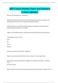 QSP Course Review Exam and Answers &vert;Latest Update&vert;