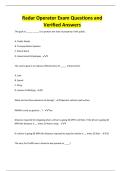 Radar Operator Exam Questions and Verified Answers