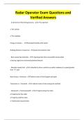 Radar Operator Exam Questions and Verified Answers