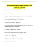 Radar Operator Exam Questions and Verified Answers