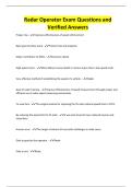 Radar Operator Exam Questions and Verified Answers