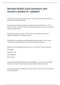 Nevada Health Card questions and answers graded A&plus; updated