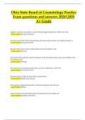 Ohio State Board of Cosmetology Practice Exam 2025 &ndash; Complete Guide with Verified Questions and Answers &lpar;A&plus; 100&percnt; Correct&rpar;