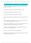Va Contractors License Exam and Answers