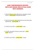 AAMI COMPREHENSIVE REVIEW -  ARTS 2025 BRAND NEW ACTUAL EXAM  WITH ANSWERS&period;