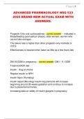 ADVANCED PHARMACOLOGY NSG 533  2025 BRAND NEW ACTUAL EXAM WITH  ANSWERS&period;