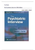 Test Bank For The Psychiatric Interview 5th Edition by Daniel J&period; Carlat &vert;All Chapters 1-34&vert; Newest Edition 2025&vert;2026