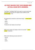 AZ POST WAIVER TEST 2025 BRAND NEW  ACTUAL EXAM WITH ANSWERS&period; 