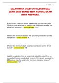 CALIFORNIA CSLB C10 ELECTRICAL  EXAM 2025 BRAND NEW ACTUAL EXAM  WITH ANSWERS&period;