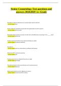Senior Cosmetology Test &ndash; Questions and Answers 2024&sol;2025 &lpar;A&plus; Verified Solutions&rpar;