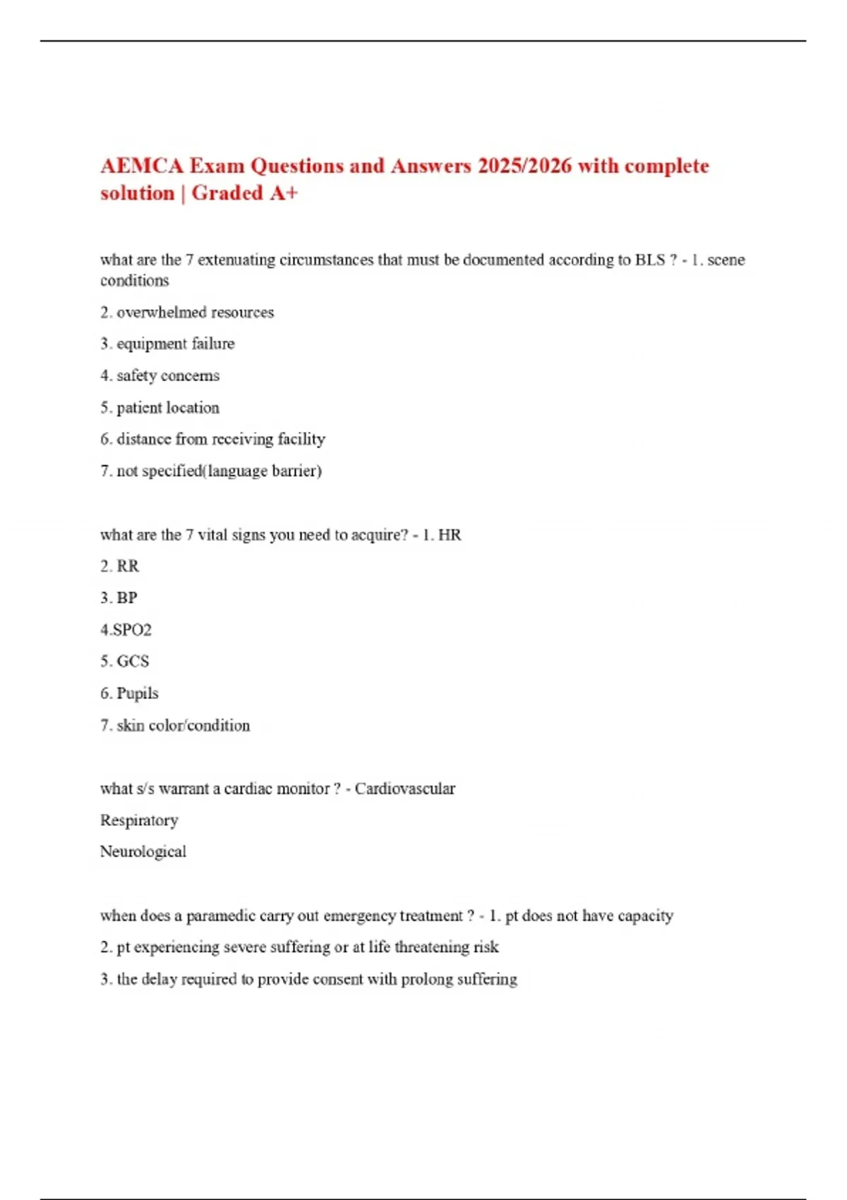 AEMCA Exam Questions and Answers 2025/2026 with complete solution ...