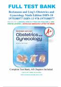 Test Bank For Beckmann and Ling's Obstetrics and Gynecology 9th Edition By Robert Casanova&comma; All Chapters Covered 1-50&comma; A&plus; guide&period;