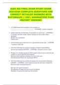 IAAO 402 FINAL EXAM STUDY GUIDE  2025&sol;2026 COMPLETE QUESTIONS AND  CORRECT DETAILED ANSWERS WITH  RATIONALES &vert;&vert; 100&percnt; GUARANTEED PASS  <RECENT VERSION> 