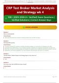 CRP Test Broker Market Analysis and Strategy wk 4 100&plus; &lpar;2025-2026 A&plus; Verified&rpar; Exam Questions &vert; Verified Solutions &vert; Correct Answer Keys