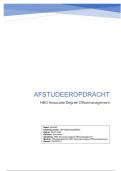 Afstudeeropdracht HBO Associate Degree Officemanagement - Schoevers