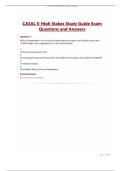 CASAL II High Stakes Study Guide Exam  Questions and Answers