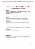 Sub Assessment Final Test Questions & Answers Latest Update