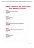California Cosmetology State Board Practice Exam Questions and Answers&period;pdf