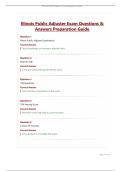 Illinois Public Adjuster Exam Questions & Answers Preparation Guide