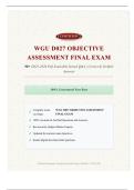 WGU D027 Final Exam &ndash; 90&plus; Verified Questions & Answers &vert; Updated for 2026&sol;2027 &vert; A&plus; Graded &vert; Premium Objective Assessment Pack