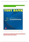 &colon; Essentials of Investments &lpar;12th Edition&comma; Bodie&comma; Kane & Marcus&rpar; &vert; Complete Test Bank with Answers