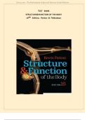 Test Bank - Structure and Function of the Body&comma; 16th Edition &lpar;Patton&comma; 2020&rpar;&comma; Chapter 1-22 &vert; All Chapters