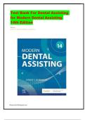 Modern Dental Assisting &lpar;14th Edition&comma; Bird & Robinson&rpar; &vert; Complete Test Bank with Answers
