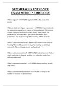 SEMMELWEIS ENTRANCE EXAM MEDICINE BIOLOGY QUESTIONS AND ANSWERS 2025