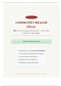 COMMUNITY HEALTH FINAL 260&plus; &lpar;2025-2026 Updated&rpar; Solved Exams &plus; 100&percnt; Verified Solutions &vert; Complete Q&A