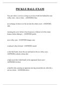 PICKLE BALL EXAM QUESTIONS AND ANSWERS 2025
