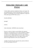 PEDIATRIC PRIMARY CARE PNCB 2 QUESTIONS AND ANSWERS 2025