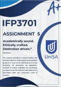 IFP3701 ASSIGNMENT 5 2025 &ast;COMPLETE ANSWERS&ast; DUE  DATE 27 AUGUST 2025 &lpar;BEST ANSWERS FOR THIS ASSIGNMENT&rpar;