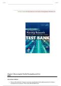 Test Bank for Burns and Grove&rsquo;s the Practice of Nursing Research 9th Edition&vert; All chapters
