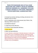 PNCB CPN EXAM BANK 2025 ACTUAL EXAM  QUESTIONS AND CORRECT DETAILED ANSWERS  &lpar;VERIFIED ANSWERS&rpar; ALL ANSWERED &lbrace;150 Q &A&rcub;  ALREADY GRADED A&plus;&sol; CPN EXAM &sol; FREQUENTLY  TESTED QUESTIONS &vert; GUARANTEED PASS