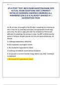 ATLS POST TEST&period; MCQ EXAM QUESTION BANK 2025  ACTUAL EXAM QUESTIONS AND CORERECT  DETAILED ANSWERS &lpar;VERIFIED ANSWERS&rpar; ALL  ANSWERED &lbrack;250 Q & A&rcub; ALREADY GRADED A&plus; &vert;  GUARANTEED PASS 