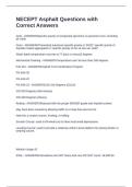 NECEPT Asphalt Questions with Correct Answers