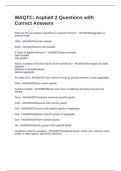 WAQTC&colon; Asphalt 2 Questions with Correct Answers