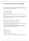 Pharm HESI Practice Exam Latest update
