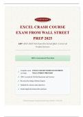 EXCEL CRASH COURSE EXAM FROM WALL STREET PREP 2025 240+ (2025-2026 Full Exam Kit) Solved Q&A | Correct & Verified Answers