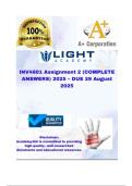 INV4801 Assignment 2 &lpar;COMPLETE ANSWERS&rpar; 2025 &ndash; DUE 29 August 2025&semi; &semi;100&percnt; trusted &comma;comprehensive and complete reliable solution with clear explanation