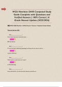 WGU Nutrition D440 Competed Study Guide Complete with Questions and Verified Answers &vert; 100&percnt; Correct &vert; A Grade Newest Update &lpar;2025&sol;2026&rpar;  NB WGU HESI Nutrition - D440 &lpar;Victoria &plus; Kareem &plus; Stephanie Study Guides&rpar;  