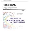 Test Bank for Health Assessment in Nursing Seventh&comma; North American Edition by Janet R Weber &vert;ISBN&colon; 9781975161156&vert; Guide A&plus;